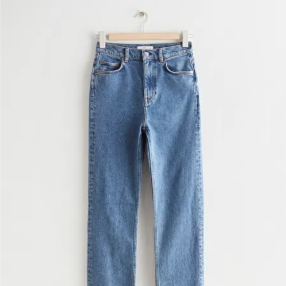 & Other Stories Favourite Cut Jeans Mid Blue 25 & 26